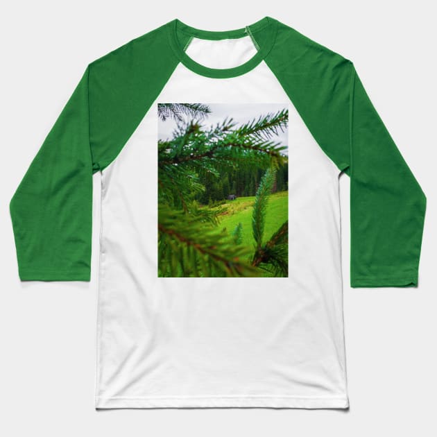 Old house in the forest Baseball T-Shirt by psychoshadow